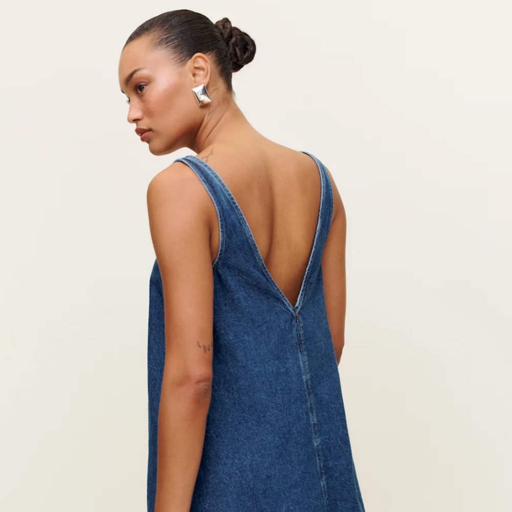 REFORMATION MYLA DENIM MINI DRESS